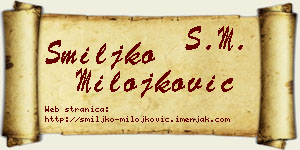 Smiljko Milojković vizit kartica